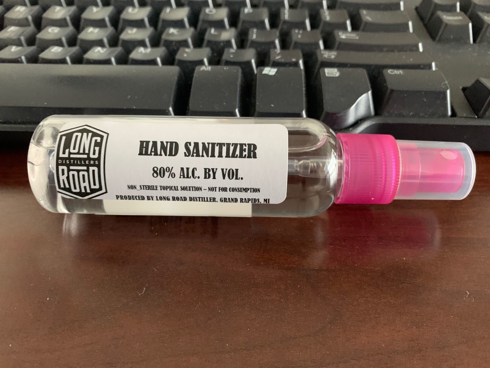 Long Road Distillers makes hand sanitizer during COVID-19 event